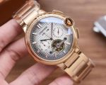 Cartier Optimal Design Genuine Leather/316L Steel Bracelet 41*12MM Watch